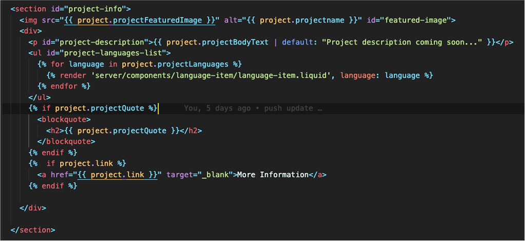 Progress media for Liquid templates for server sided rendering