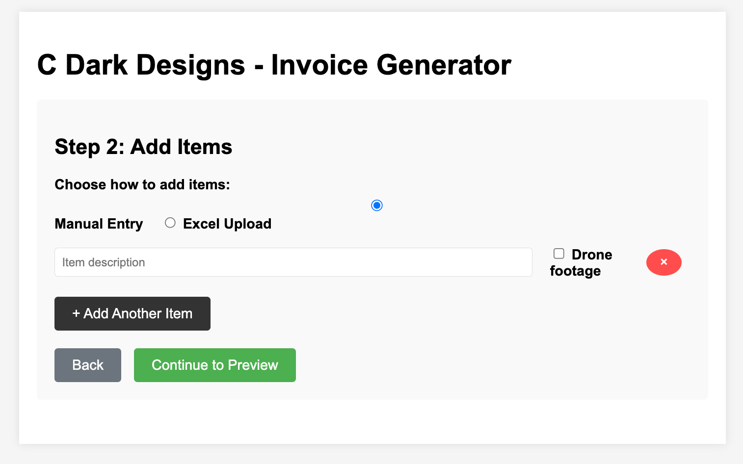 Progress media for Decalarable Items